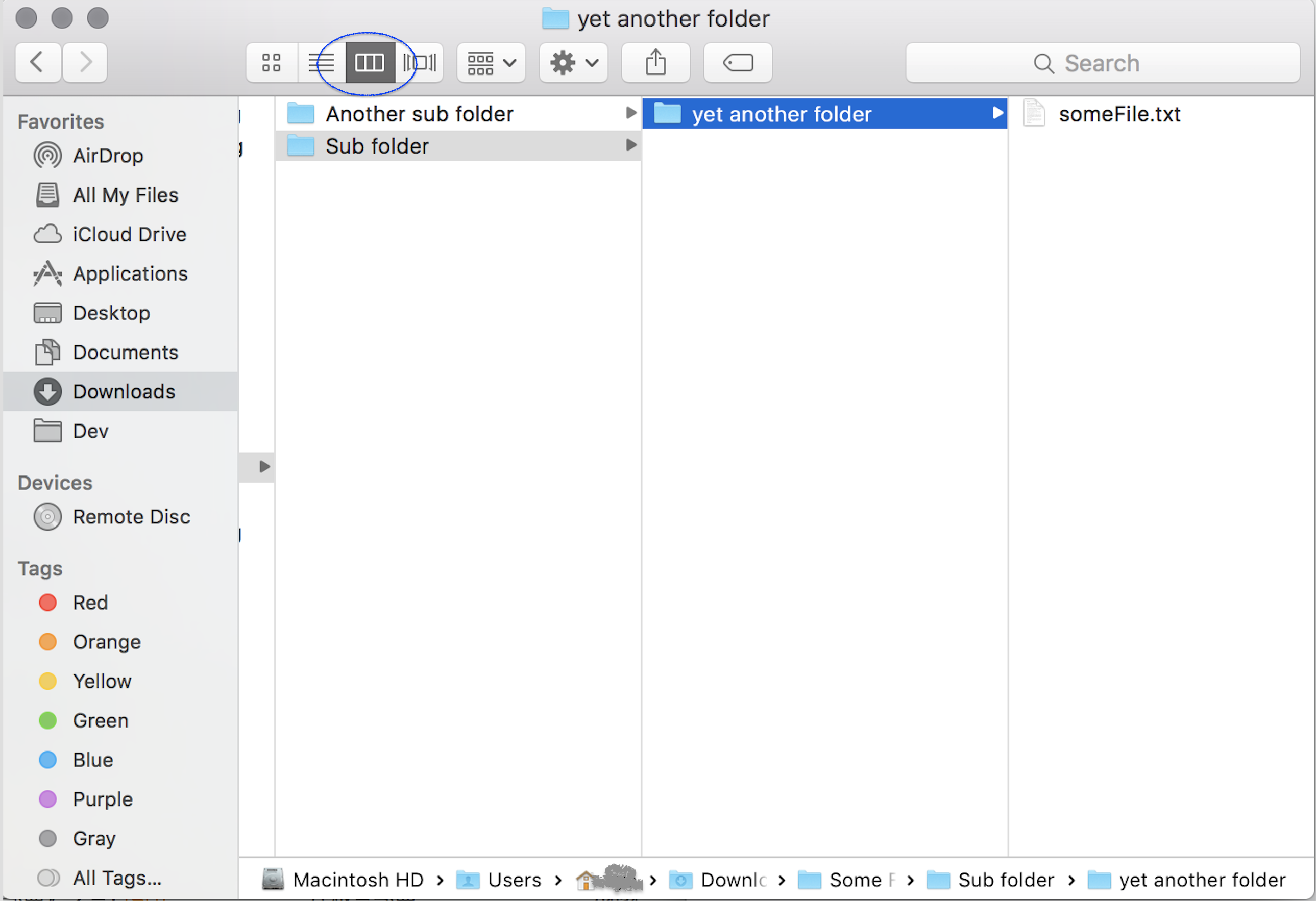 Finder folders