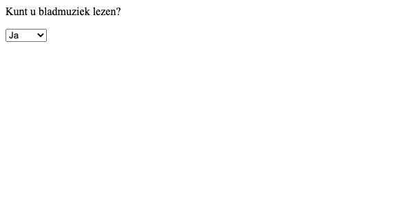 dropdown keuzemenu