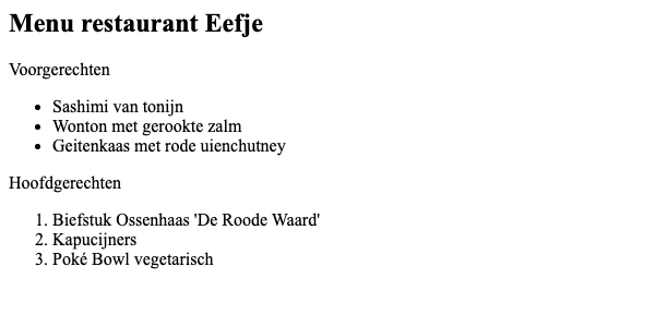 Lijsten