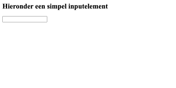 `Een simpel inputelement