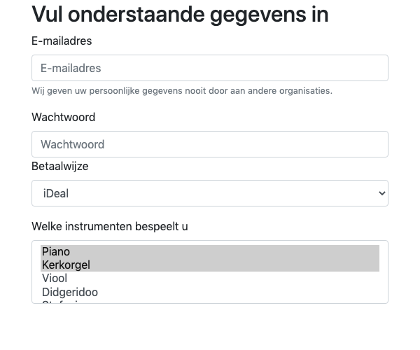 Meerdere selecties