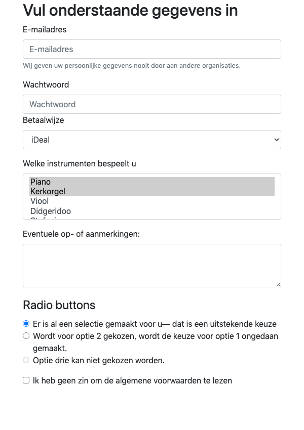 Voorwaarden