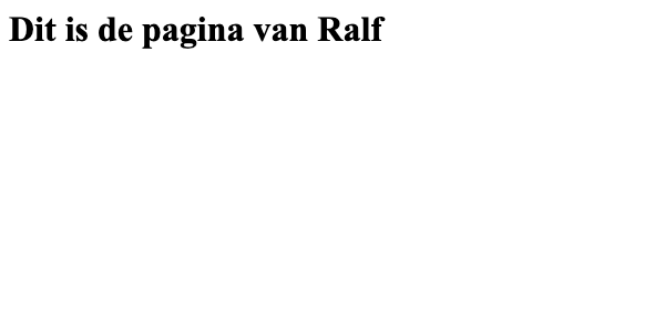 De pagina van Ralf