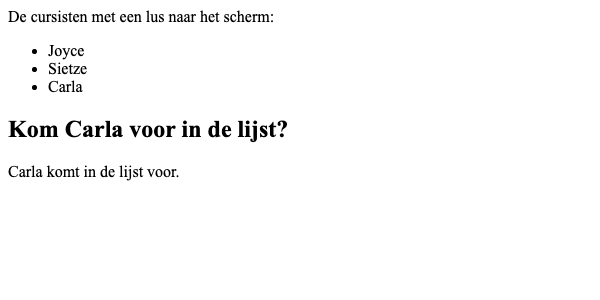 Het resultaat van een if-statement