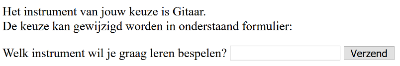 home.html met ingevuld formulier