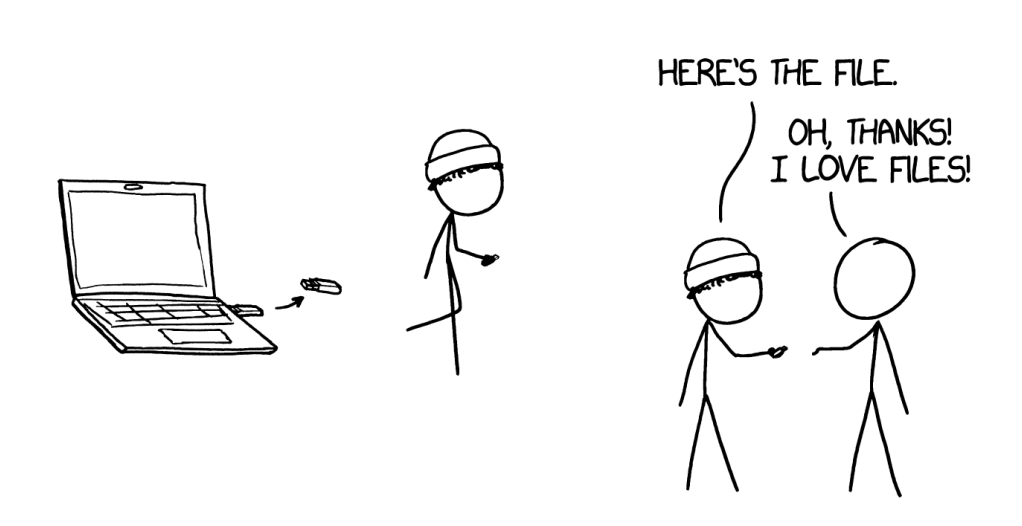 Een beveiligde manier van bestandsoverdracht – XKCD