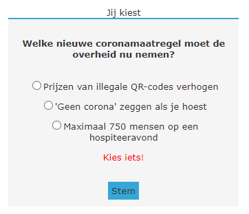 Poll waarschuwing
